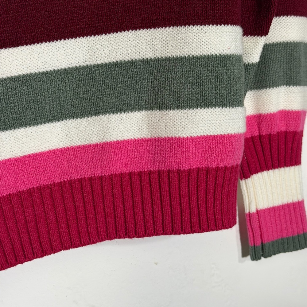 LOFT Colorful Striped Crew Neck Sweater NWT - Picture 5 of 14